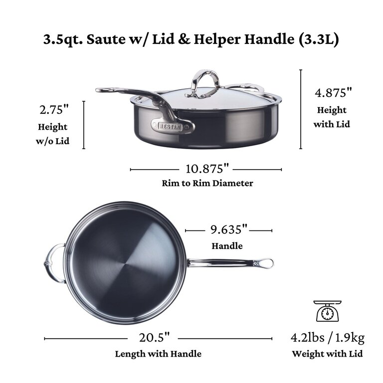 Hestan Hestan - NanoBond  - Sauteuse en Titane 3.3L