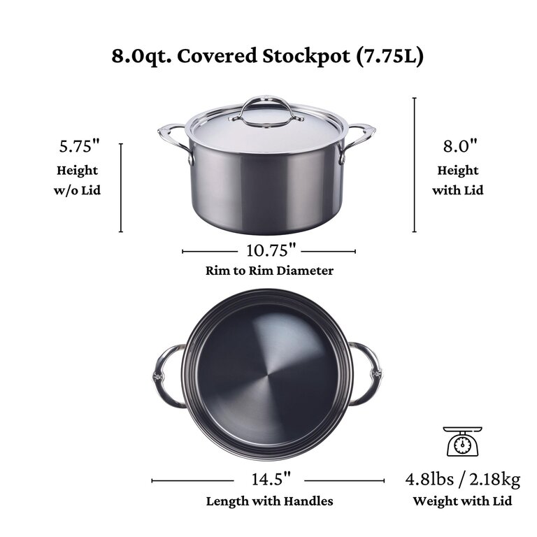 Hestan Hestan - NanoBond - Titanium Stockpot 7.6L