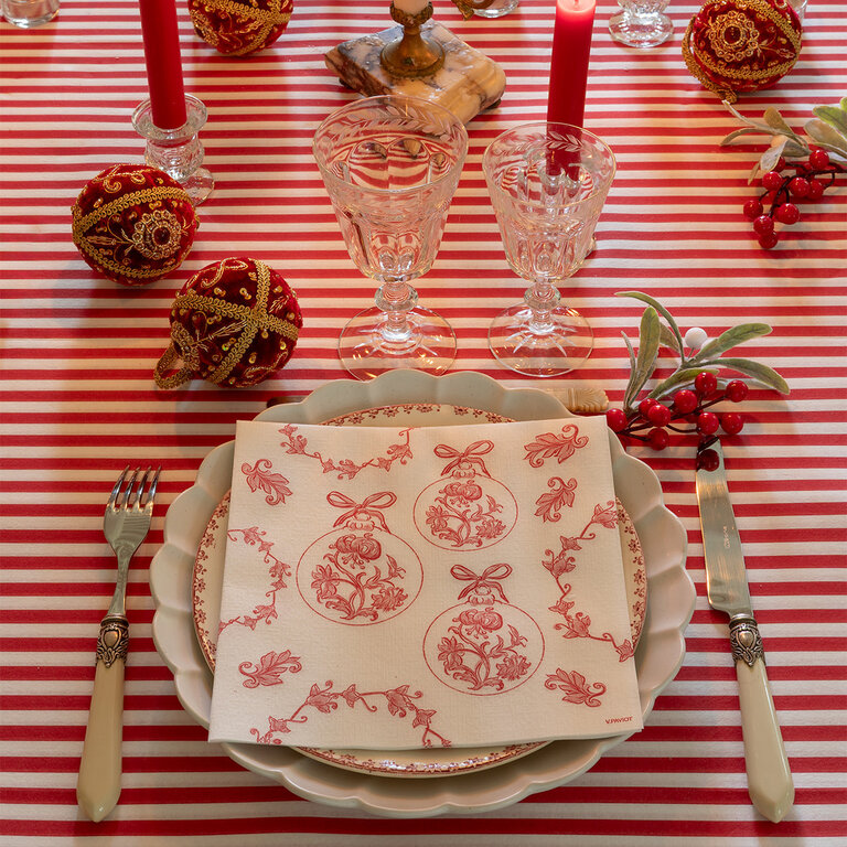 Françoise Paviot F. Paviot - Large Napkins (20x20cm) Boule Baroque (20 units)