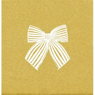 Françoise Paviot Francoise Paviot - Large napkins (20x20cm) Gold bow [20 units]