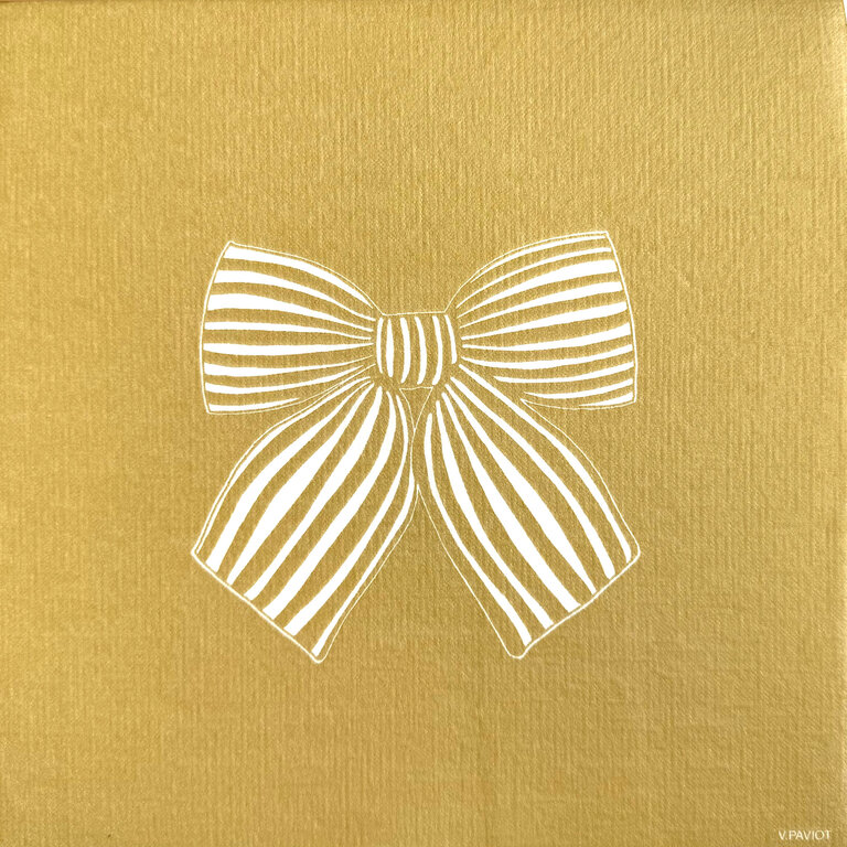 Françoise Paviot Francoise Paviot - Grandes serviettes (20x20cm) Noeud or [20 unités]