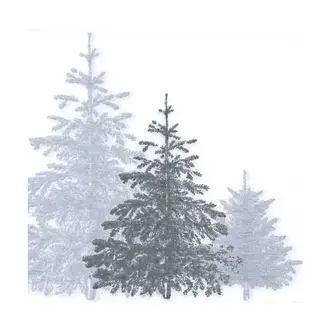 Françoise Paviot Francoise Paviot - Grandes serviettes (20x20cm) Silver forest [20 unités]