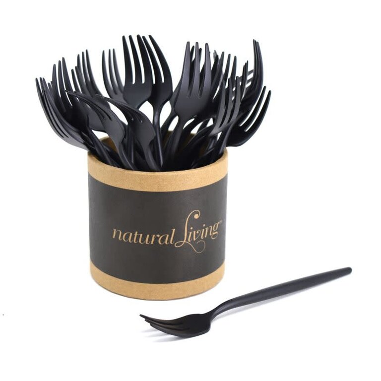 Natural Living Natural Living - Small black forks 13cm (5") (each)