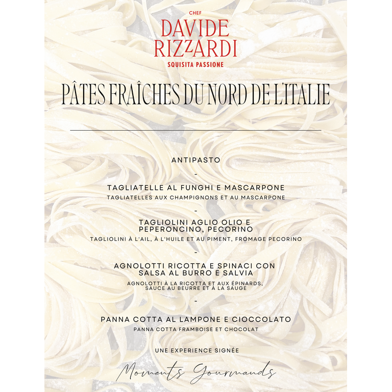 Davide Rizzardi Chef Davide Rizzardi - Atelier Dinatoire : Les Pâtes Fraîches du Nord de l'Italie - 19 Février