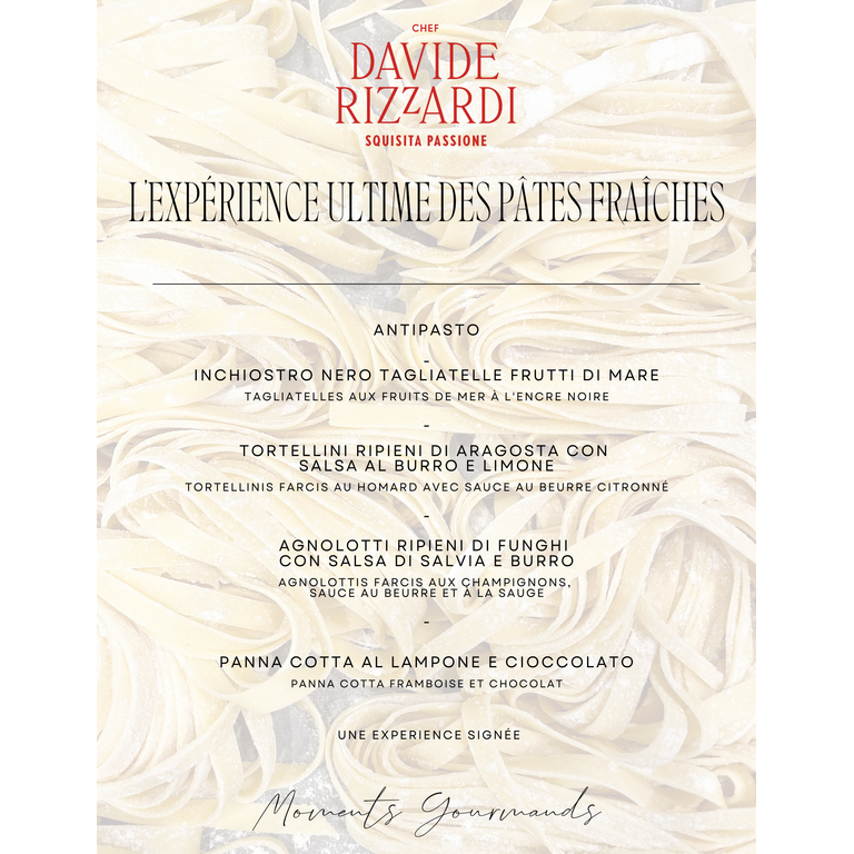 Davide Rizzardi Chef Davide Rizzardi - Dinner Class: The Ultimate Fresh Pasta Experience - February 21