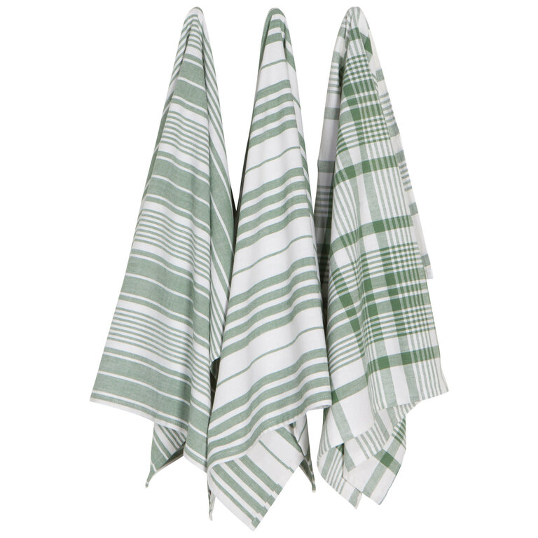 Danica Danica - Set of 3 Jumbo Dish Towels - Sage Green