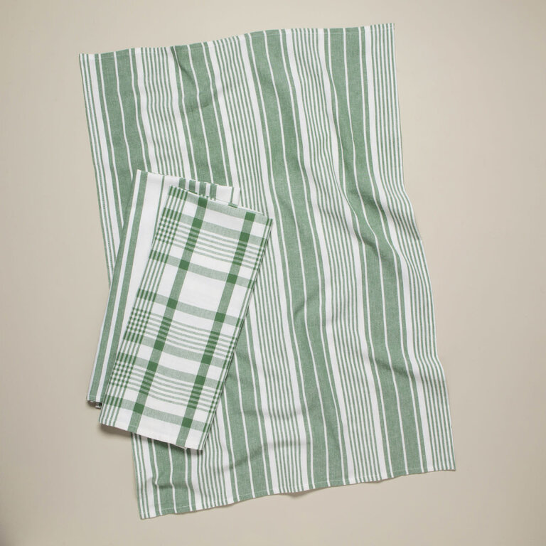 Danica Danica - Set of 3 Jumbo Dish Towels - Sage Green