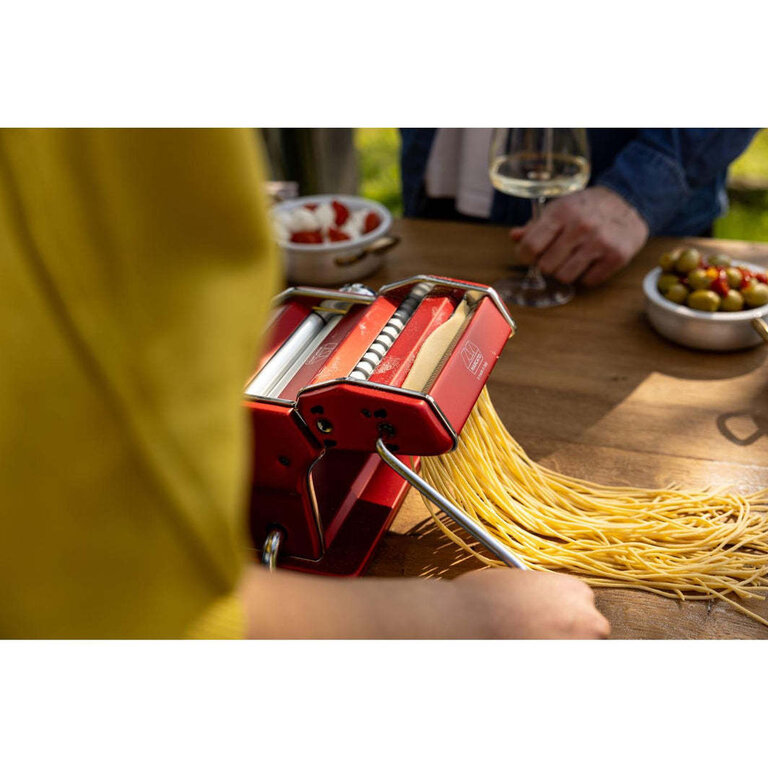 Marcato Marcato - Pasta Machine - Atlas Plus - Red (Lasagna, Fettuccine, Tagliolini, Spaghetti)