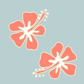 Françoise Paviot F. Paviot - Blue Hibiscus Large Napkins (20 Units)