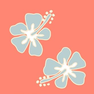 Françoise Paviot F. Paviot - Hibiscus Coral Large Napkins (20 Units)