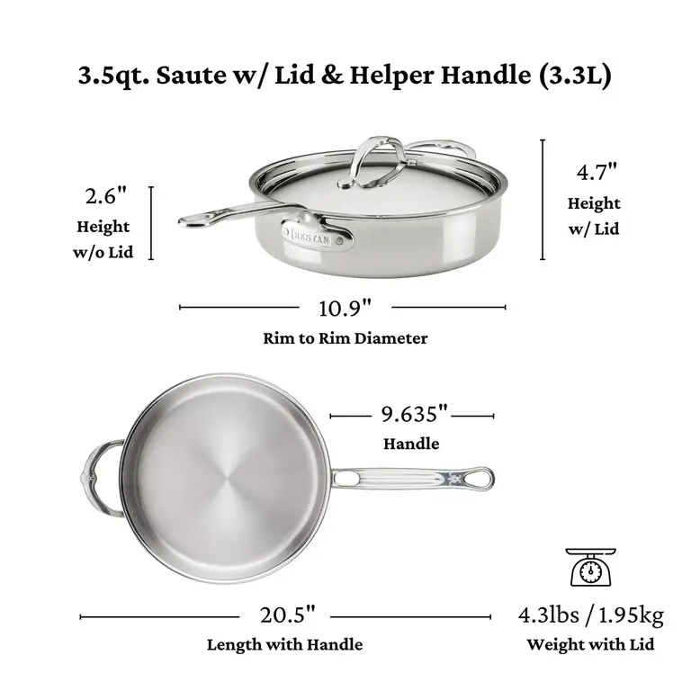 Hestan Hestan - Ensemble 10 Pièces ProBond Luxe - Ensemble Ultime en Acier Inoxydable