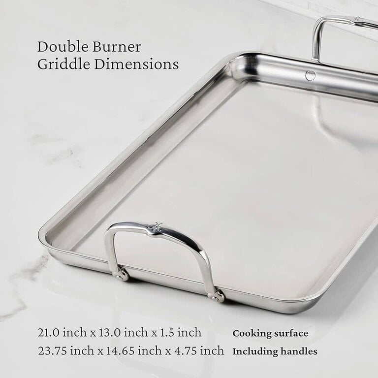 Hestan Hestan - Provisions - Plaque de Cuisson à Double Feu en Acier Inoxydable (21" x 13")