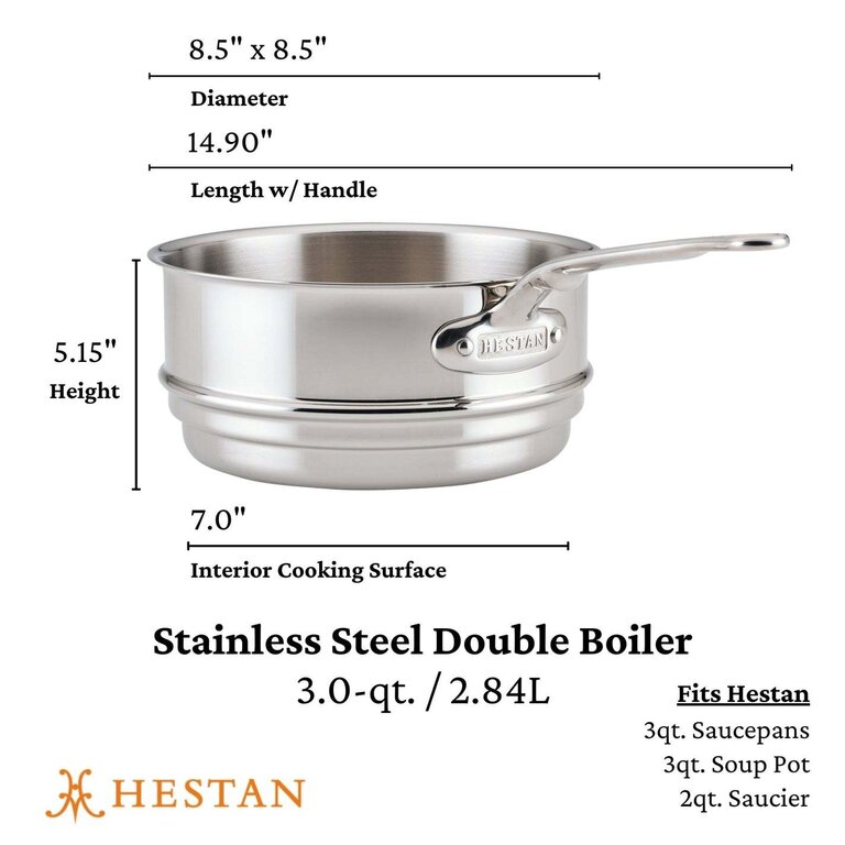 Hestan Hestan - Provisions - Bain-Marie en Acier Inoxydable (3Qt)
