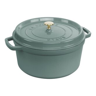 Staub Staub - Cocotte en fonte émaillée ronde 6,7L, eucalyptus