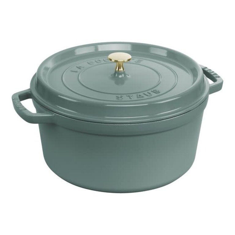 Staub Staub - Cocotte en fonte émaillée ronde 6,7L, eucalyptus