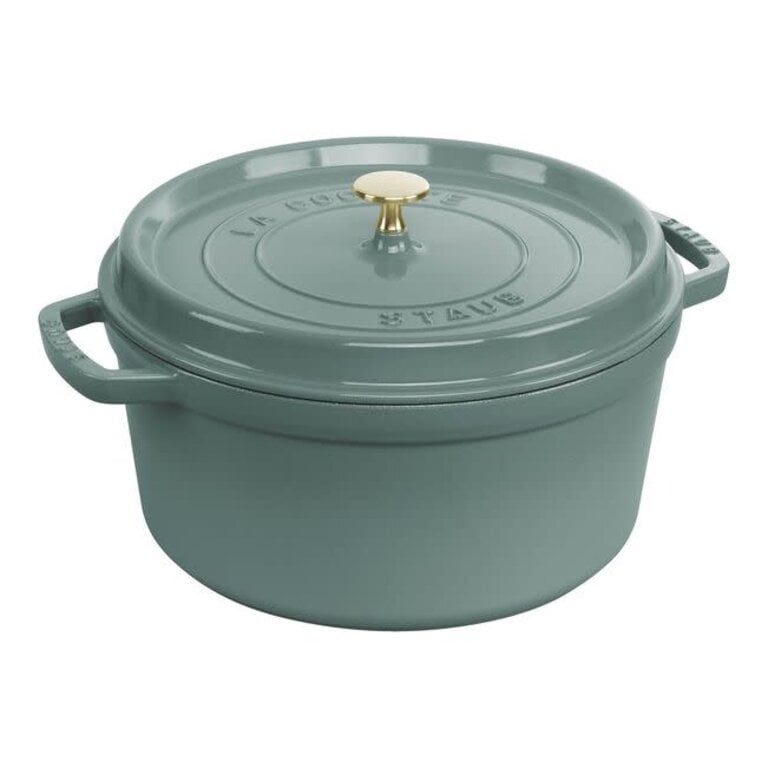 Staub Staub - Enamelled Cast Iron Round Cocotte (6.7L) - Eucalyptus