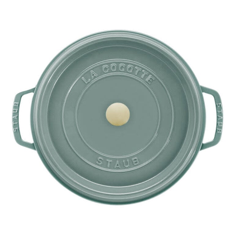 Staub Staub - Enamelled Cast Iron Round Cocotte (6.7L) - Eucalyptus