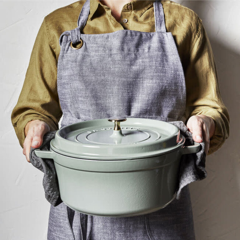 Staub Staub - Cocotte en fonte émaillée ronde 6,7L, eucalyptus