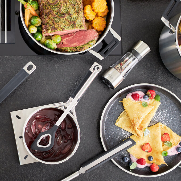 Rosle Rosle  - Cuillère de Cuisine à Manche Rond avec Trou en Silicone
