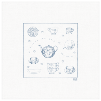 Petits Mots Petits Mots - Linge 100% Coton - L'Heure du Thé (30"x30")