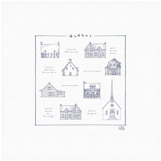 Petits Mots Petits Mots - 100% Cotton Tea Towel - Quebec City (30"x30")