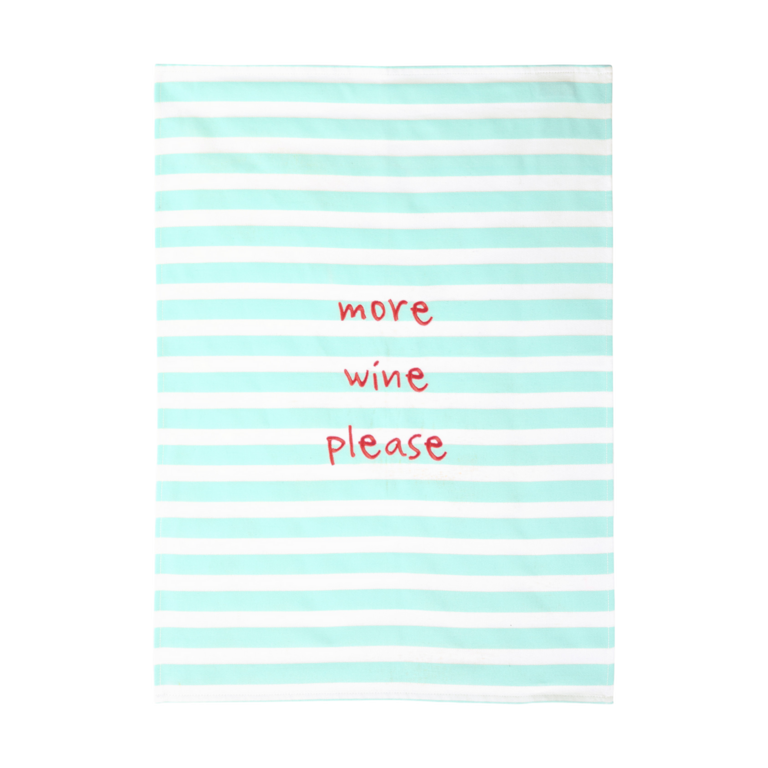 ASA ASA - Torchon "More Wine Please" (50 x 70cm) - 100% coton
