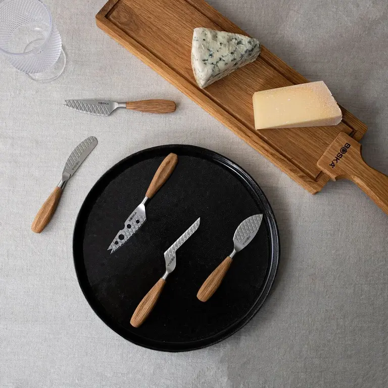 Boska Boska - Oslo+ Cheese Knife Set Small - Stainless Steel And Oak