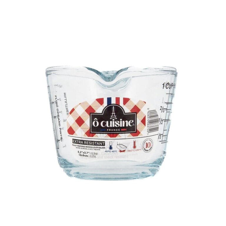 Ô Cuisine Ô Cuisine - Measuring Cup 1 Cup (250mL) - Borosilicate Glass