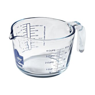 Ô Cuisine Ô Cuisine - Tasse à Mesurer 4 Tasses (1000mL/1L) - Verre Borosilicate