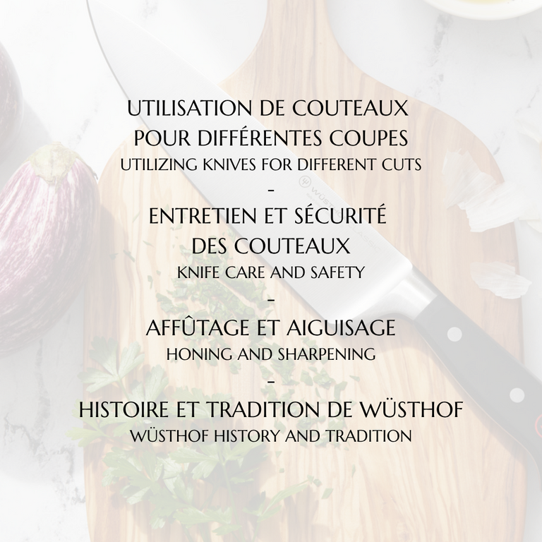 Wusthof Présenté par Wüsthof : Atelier Pratique sur L'utilisation des Couteaux - 28 Octobre