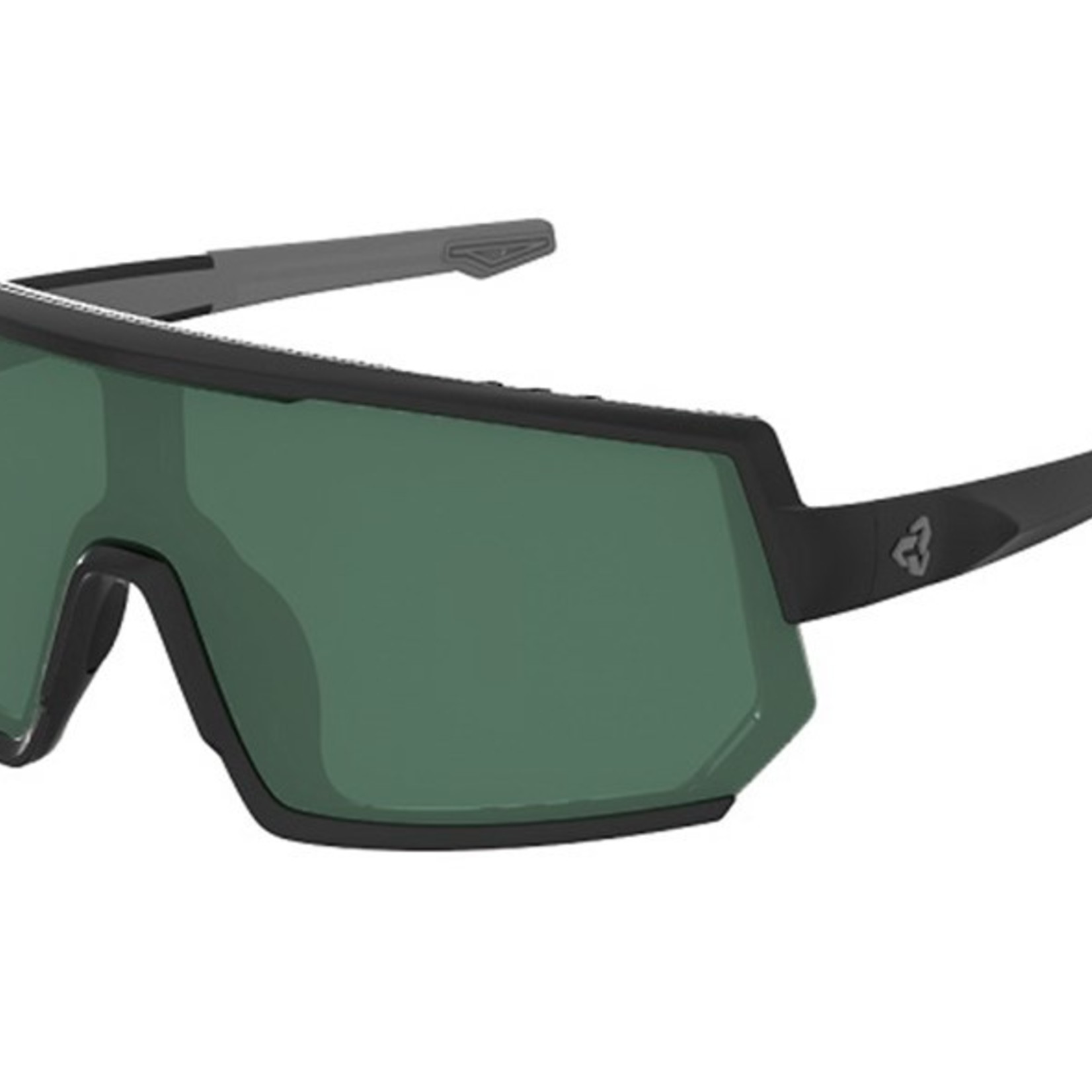 Ryders Eyewear Ryders Escalator Matte Black/Gray Frame / Green/Silver Mirror Lens, Anti Fog
