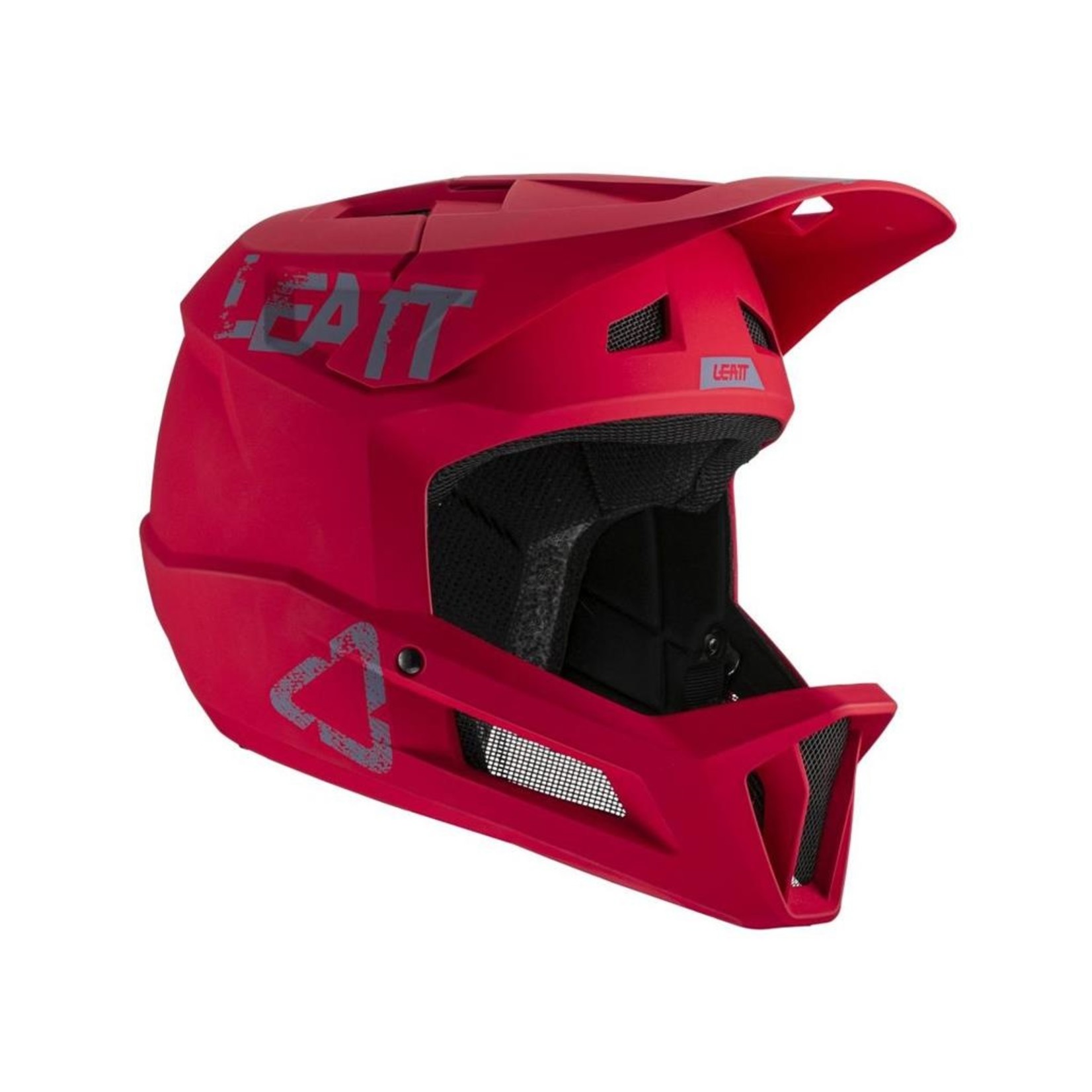 casco integrale mtb 1.0 dh turbine technology blu/rosso LEATT bici