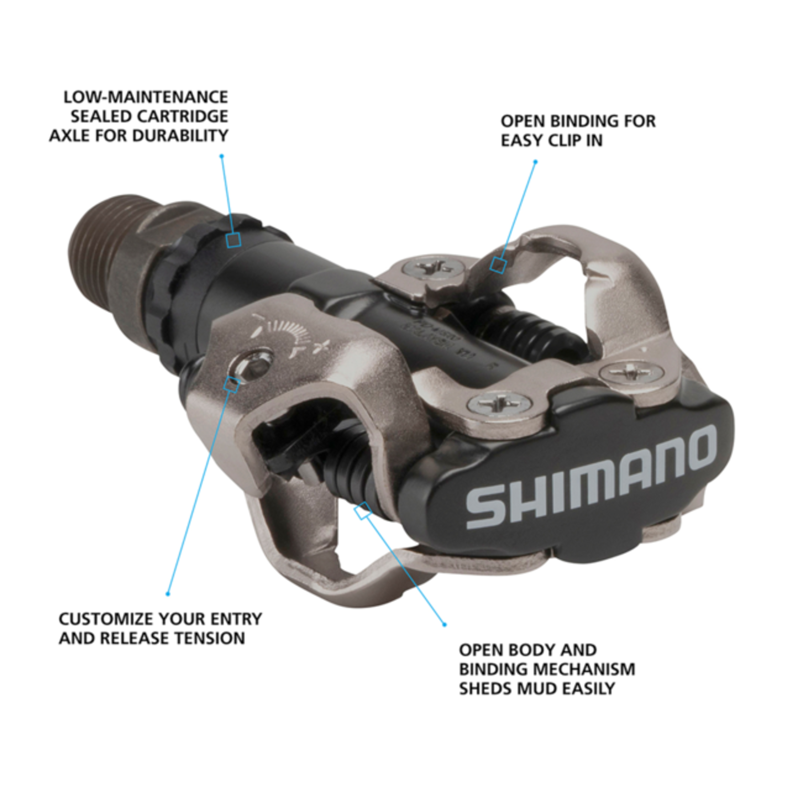 Pedales Shimano MTB Pd-M520 Negro