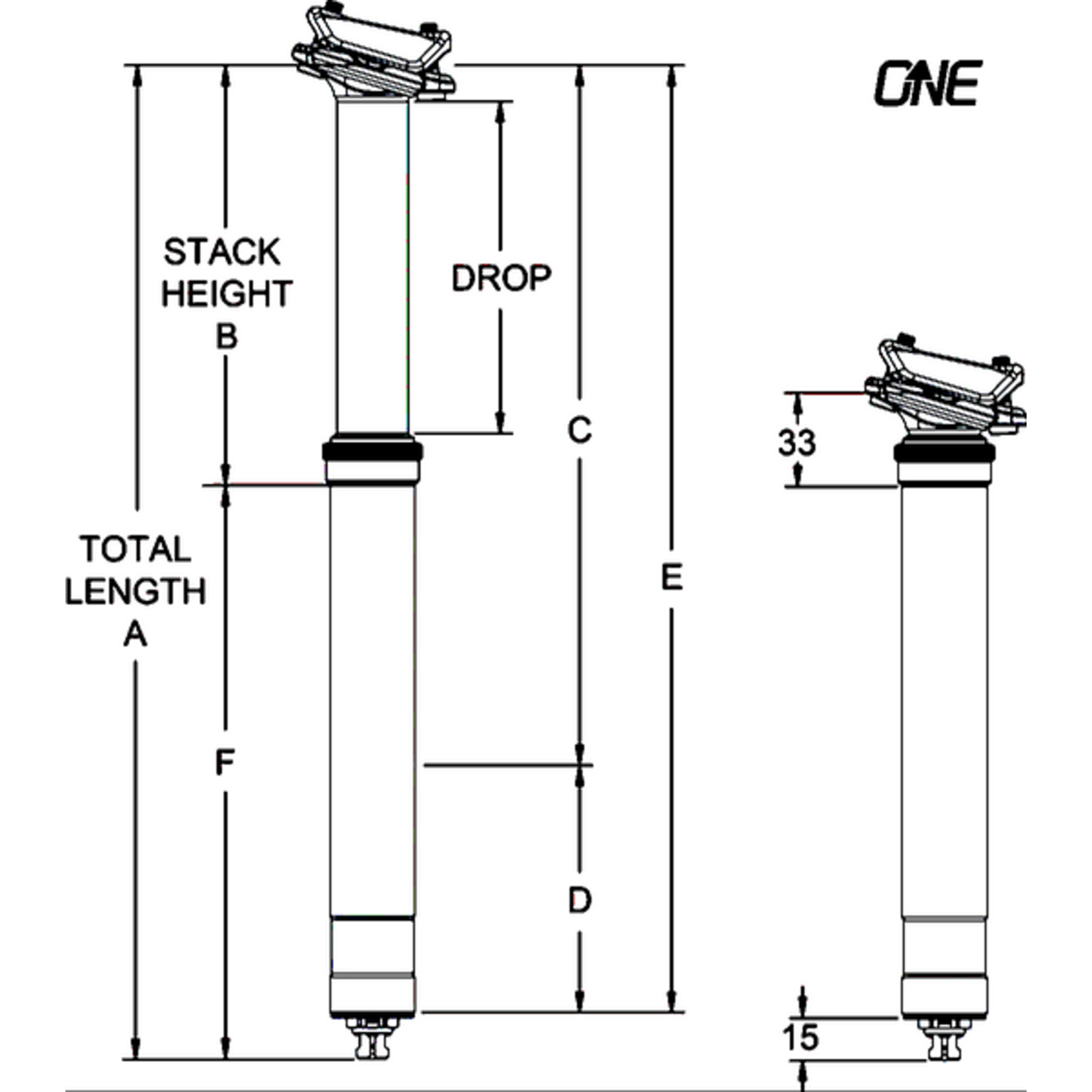 OneUp Components OneUp Dropper Post V2 180mm