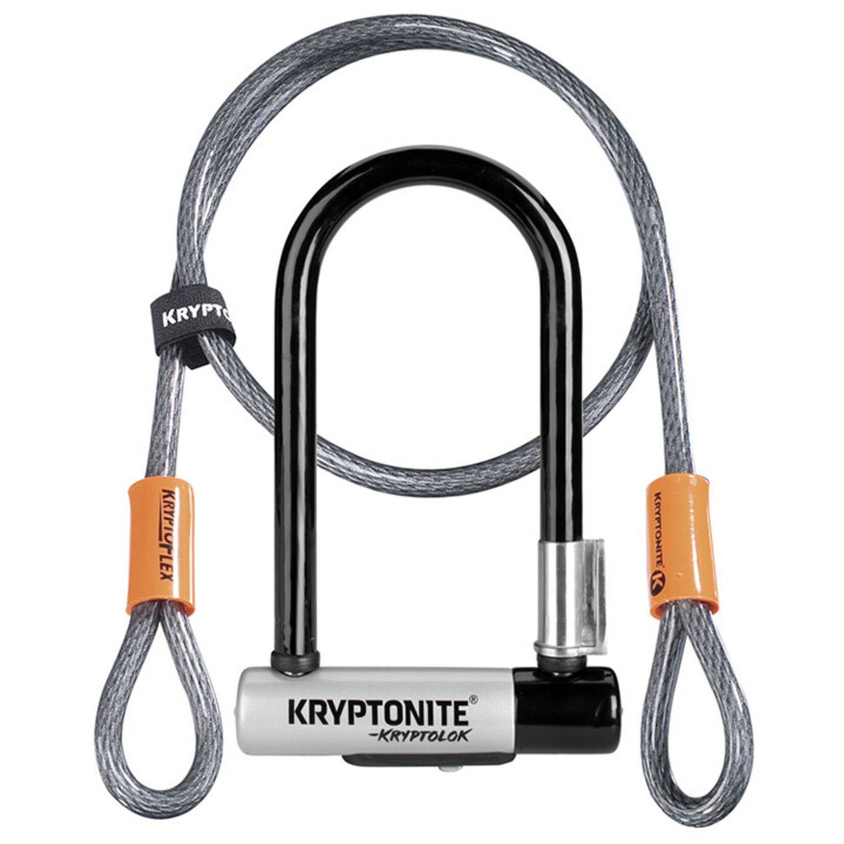 Kryptonite Mini-7 Bike U-Lock W/ 4" Flex Cable
