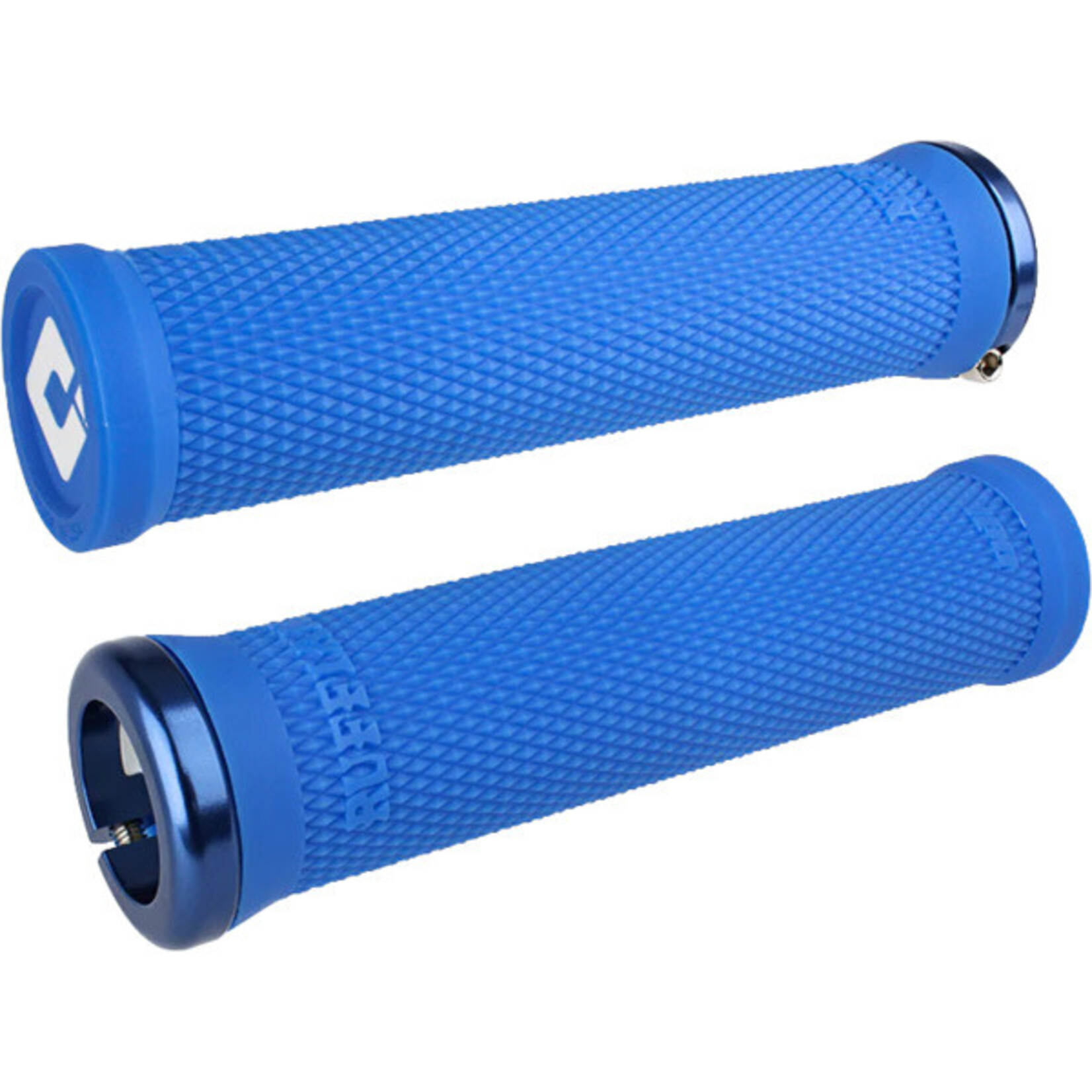 Blue mountain bike grips sale