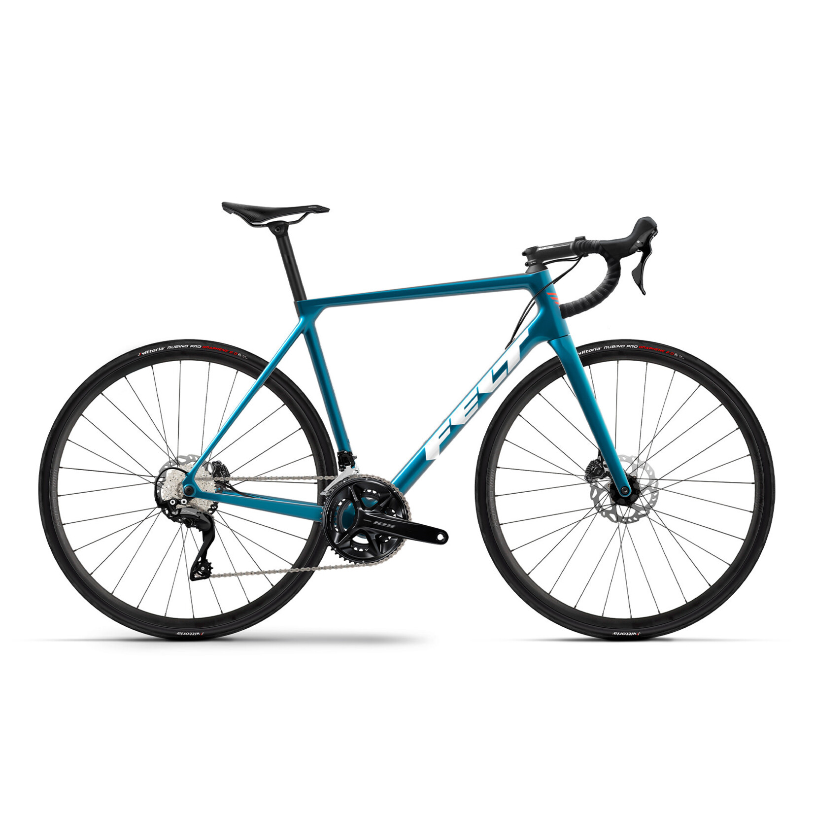 FELT FR ADV 105 24s 56cm | Matte Bay Blue / Lightning White