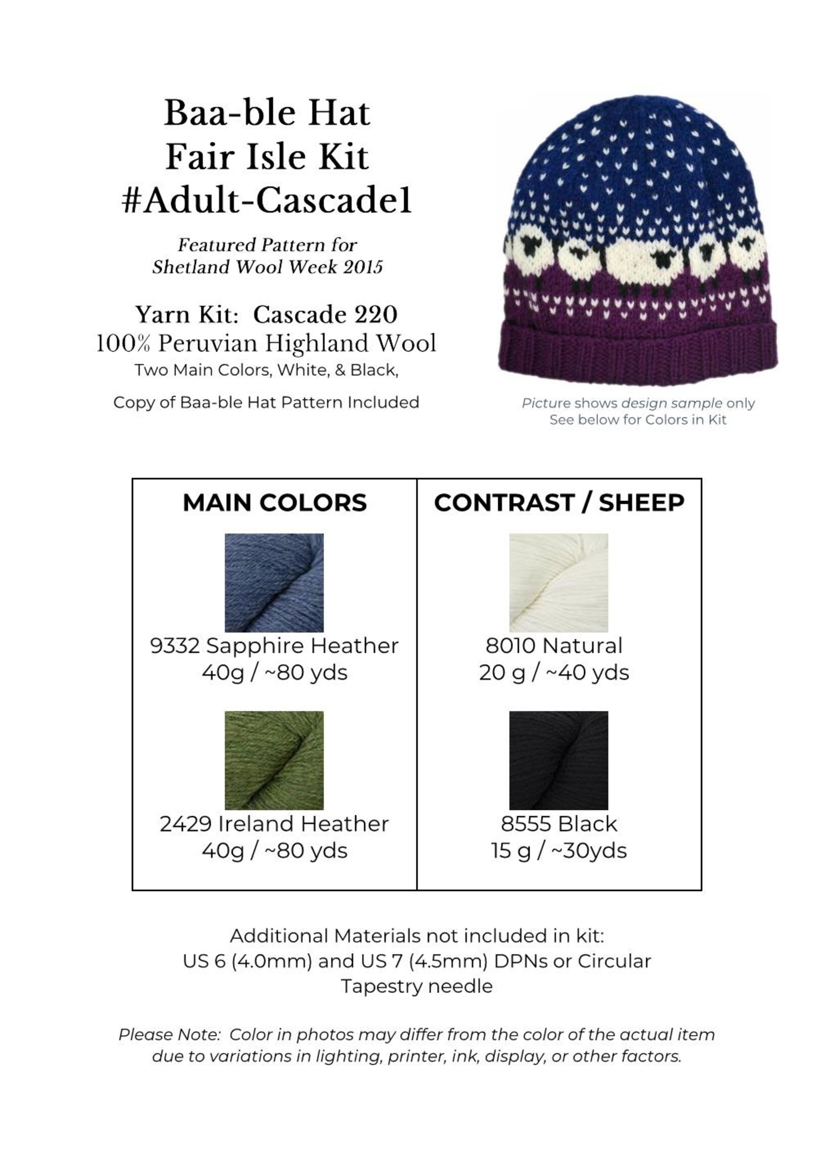 Stranded by the Sea Baa-ble Hat Kit