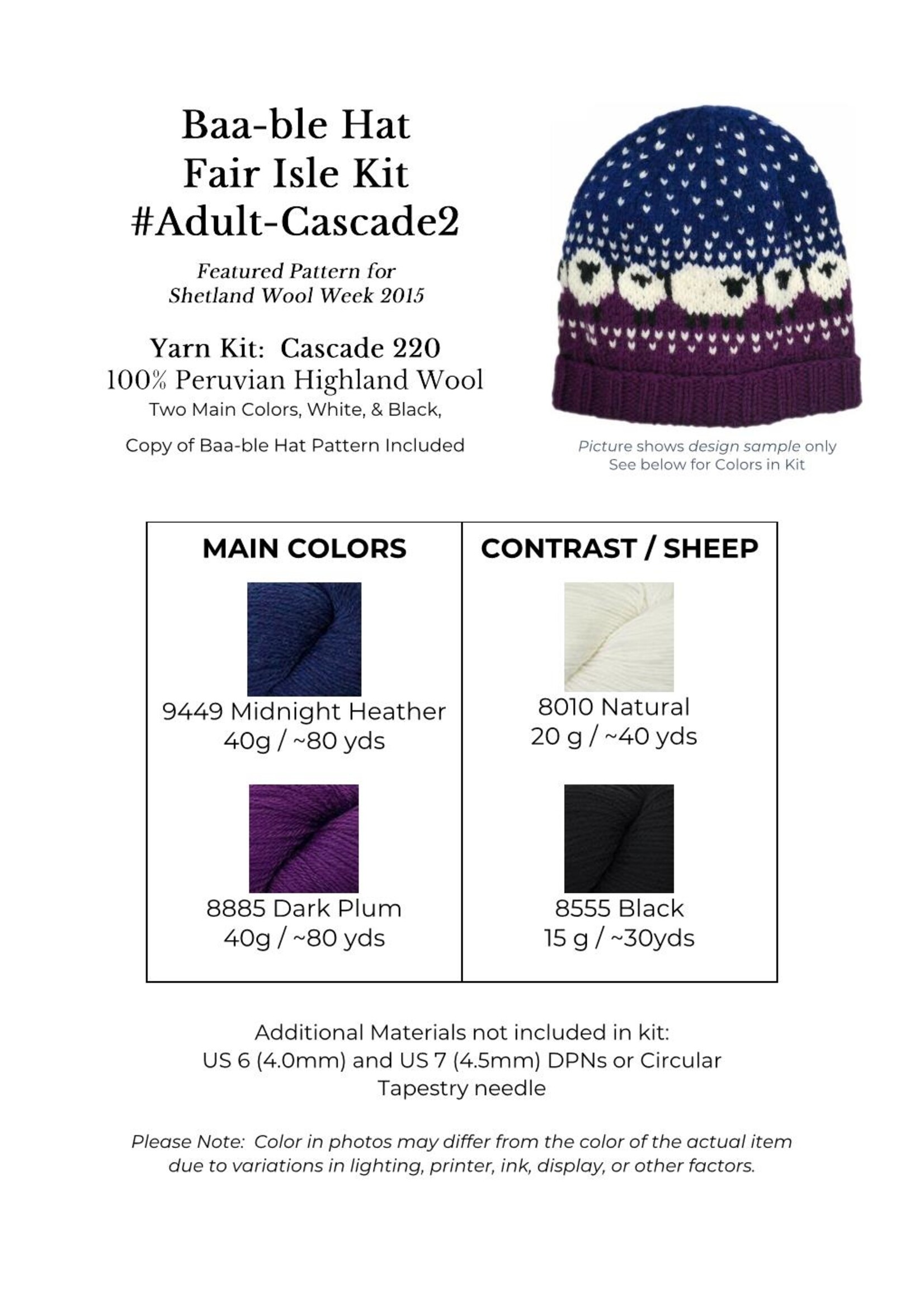 Stranded by the Sea Baa-ble Hat Kit