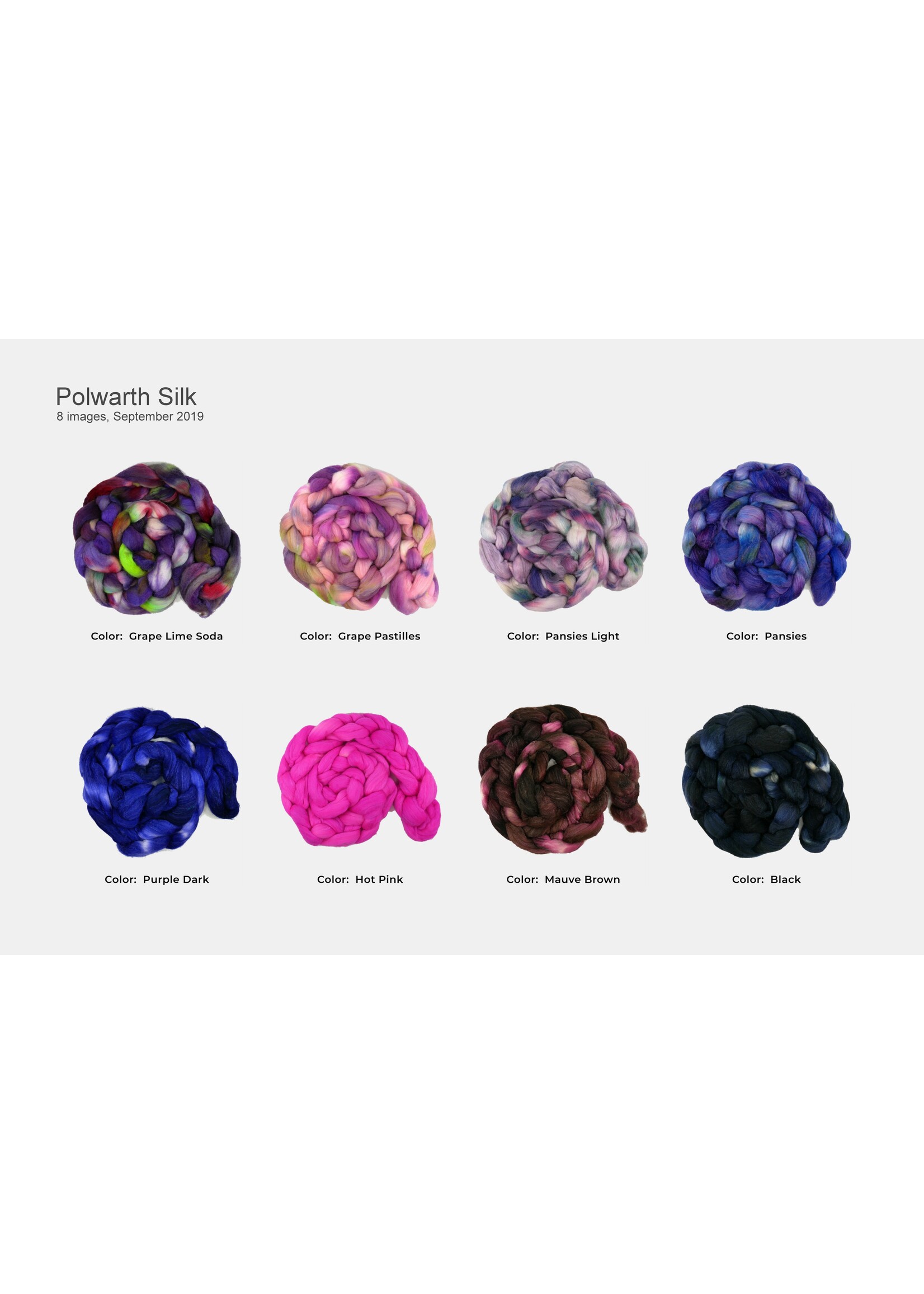BJS Fiber Creations BJS Polwarth & Silk Roving