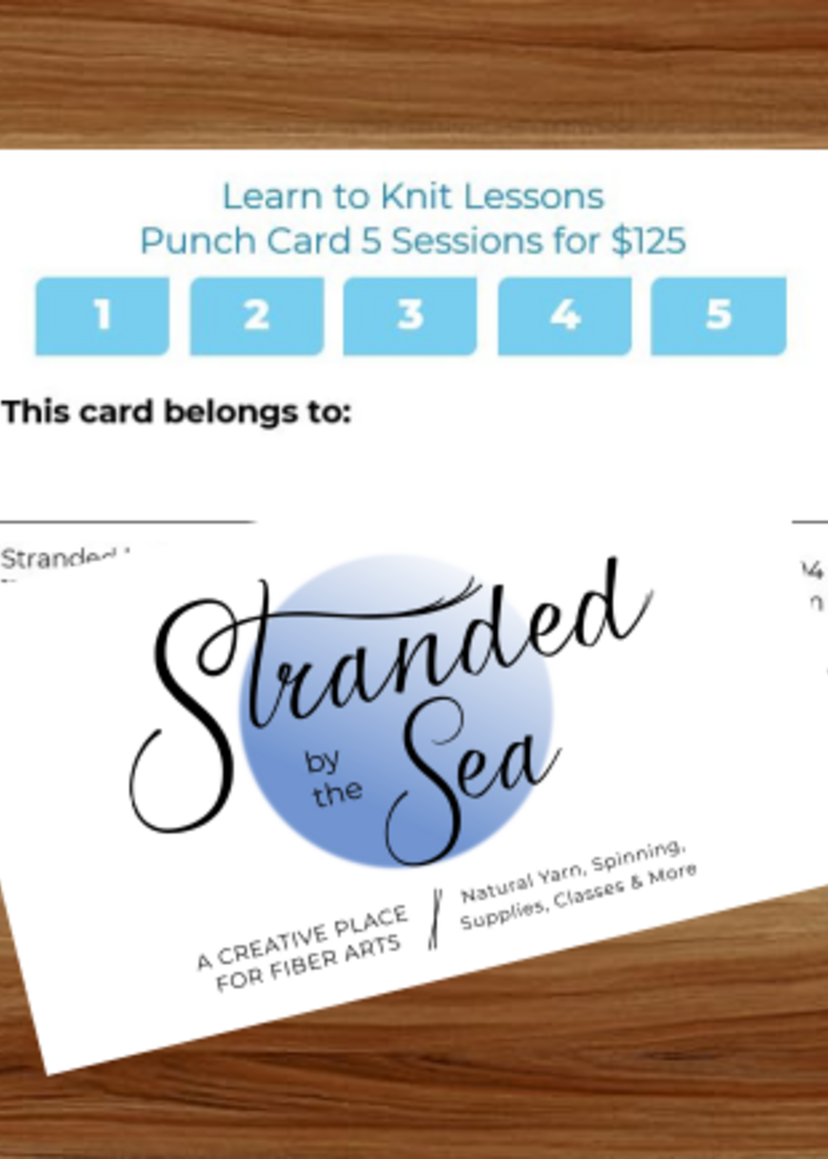 Stranded by the Sea Class: Learn to Knit/Crochet (60 min) Punch Card (5 Sessions)