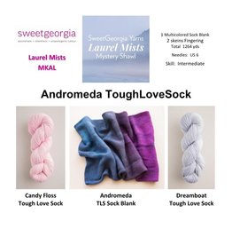 SweetGeorgia Laurel Mists MKAL Kit - Andromeda ToughLoveSock