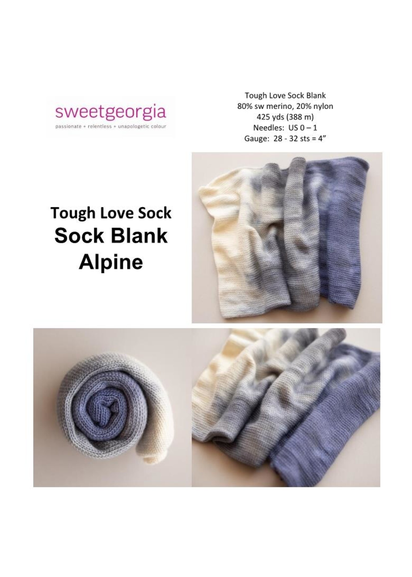 SweetGeorgia SweetGeorgia TLS Sock Blank