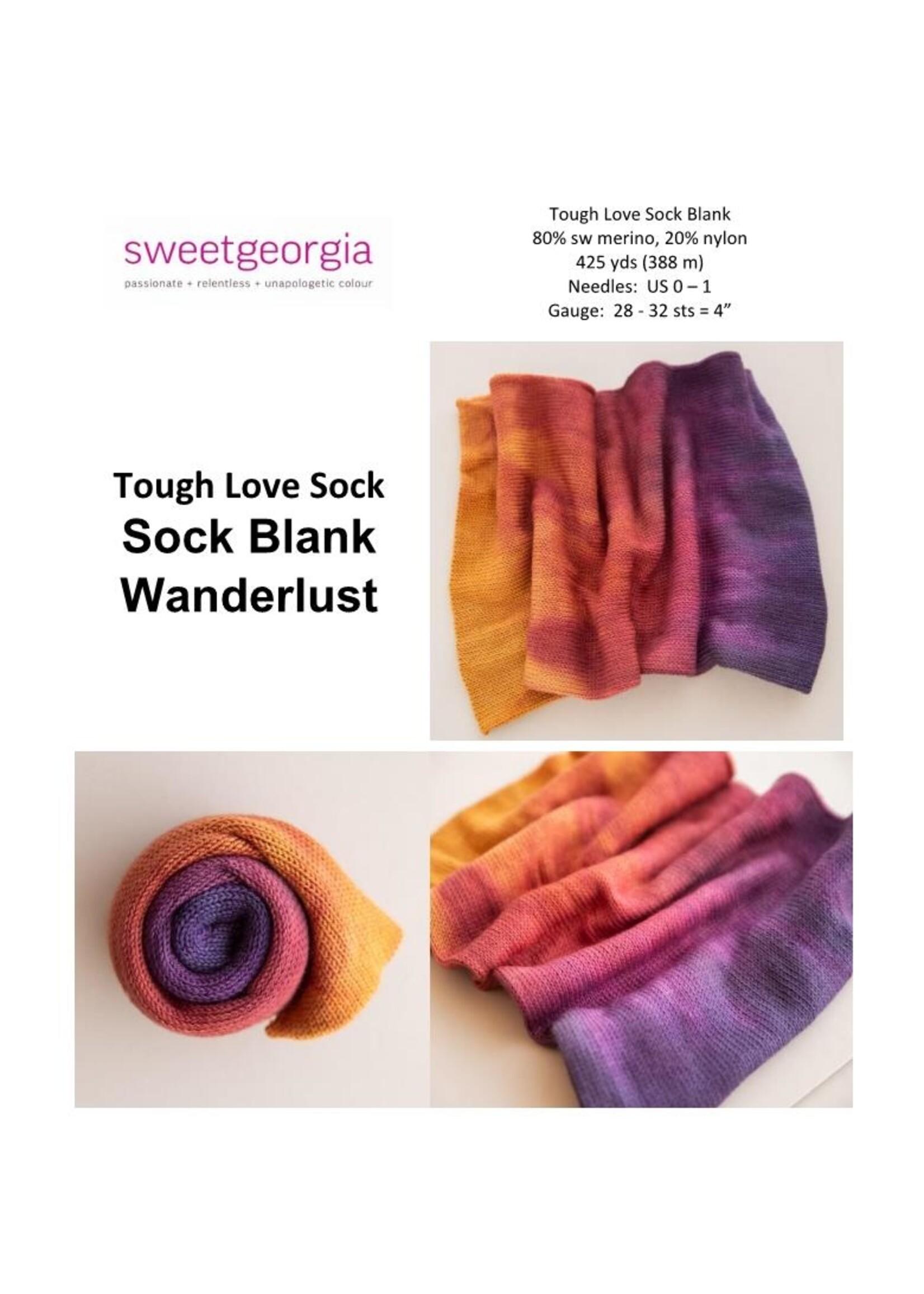 SweetGeorgia SweetGeorgia TLS Sock Blank