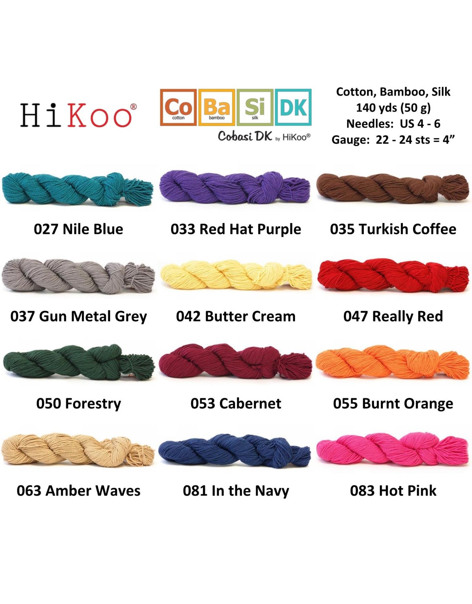 HiKoo CoBaSi DK Weight Yarn Silk, Bamboo, & Cotton Yarn