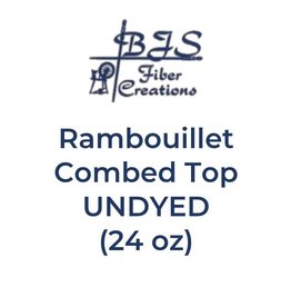 BJS Fiber Creations BJS Rambouillet Combed Top (24 oz) UNDYED