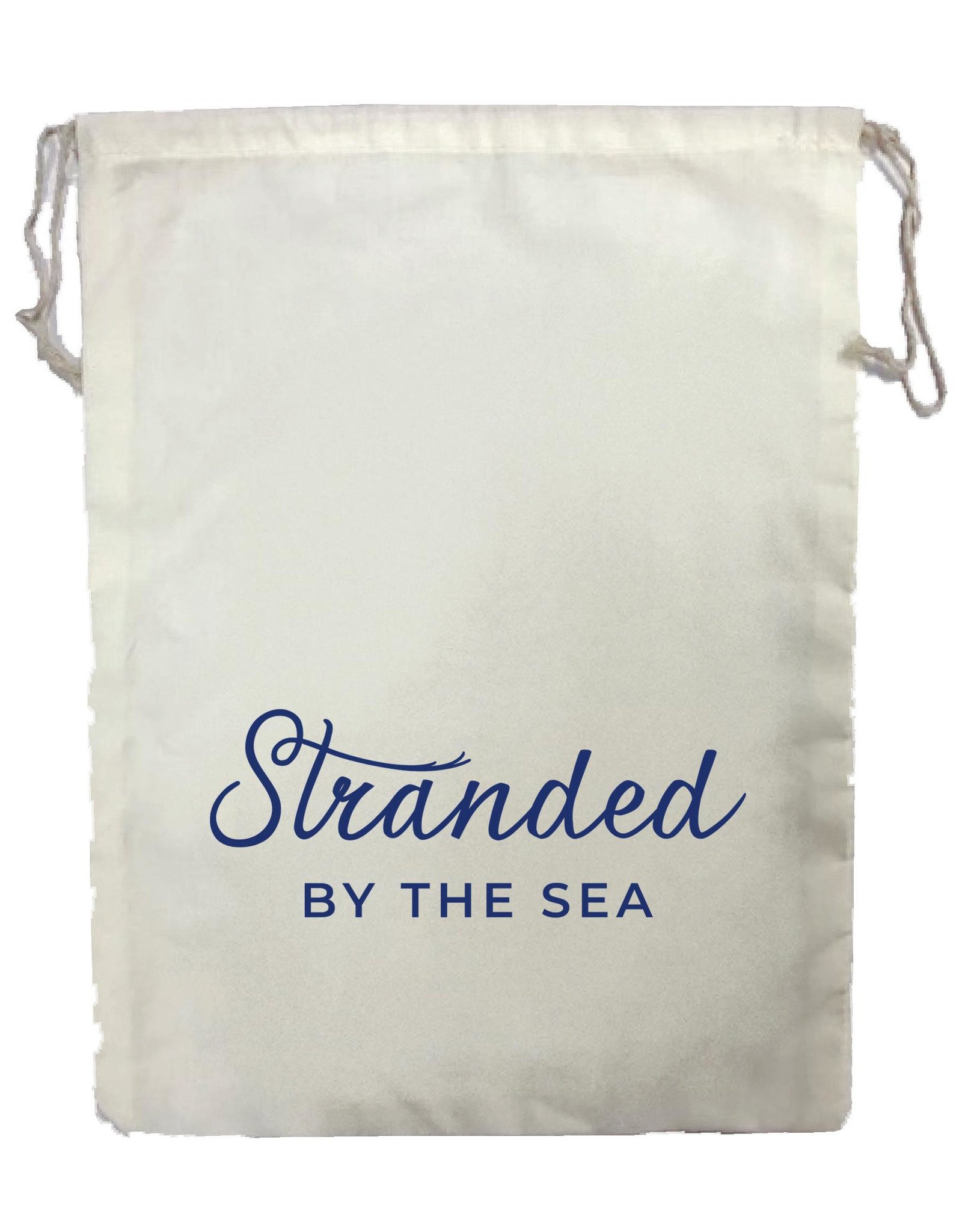 Stranded by the Sea Stranded Drawstring Small Project Bag