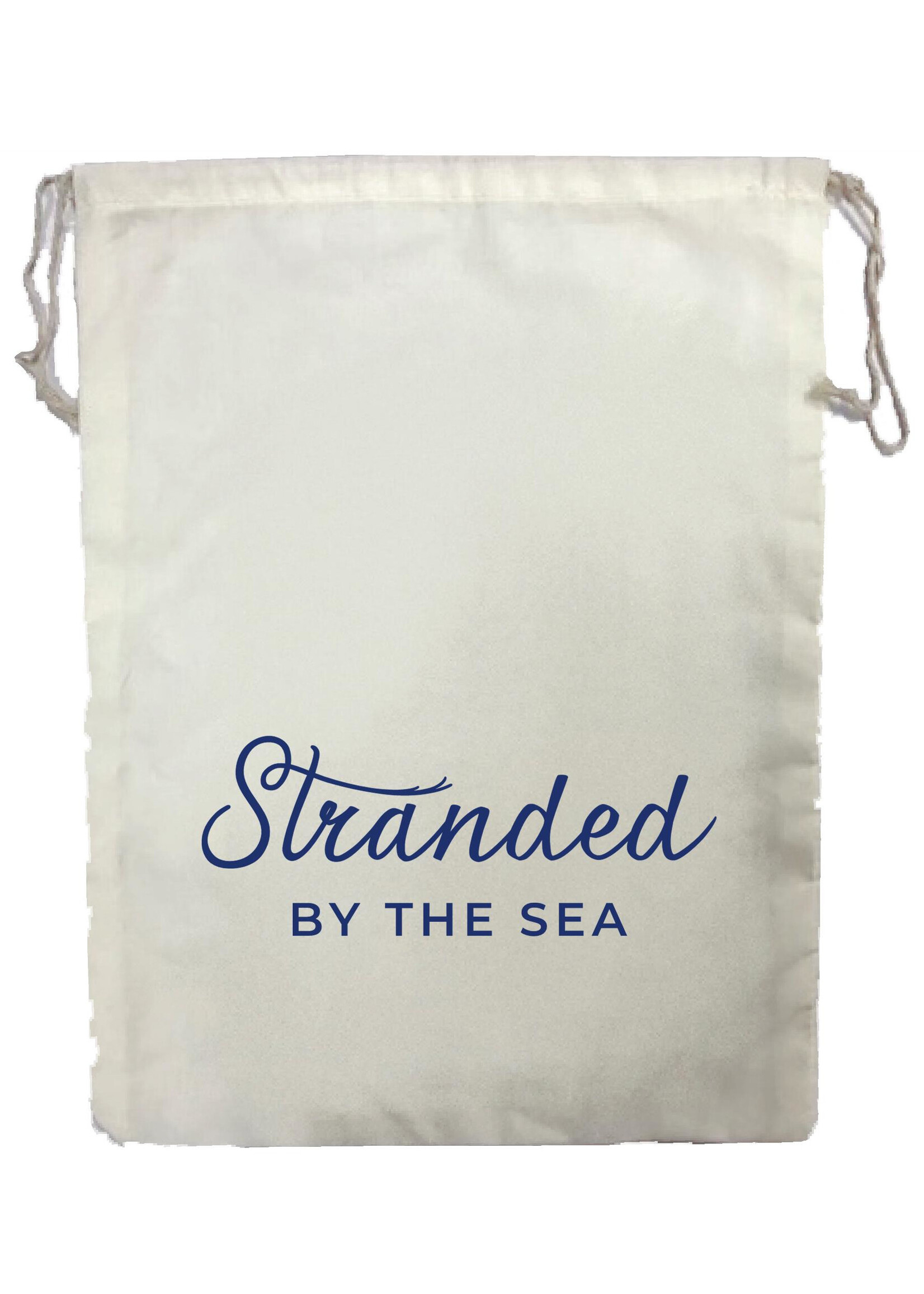 Stranded by the Sea Stranded Drawstring Small Project Bag