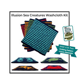 Stranded by the Sea 2021 LYS Tour - Illusion Sea Creatures Kit - Set of 4