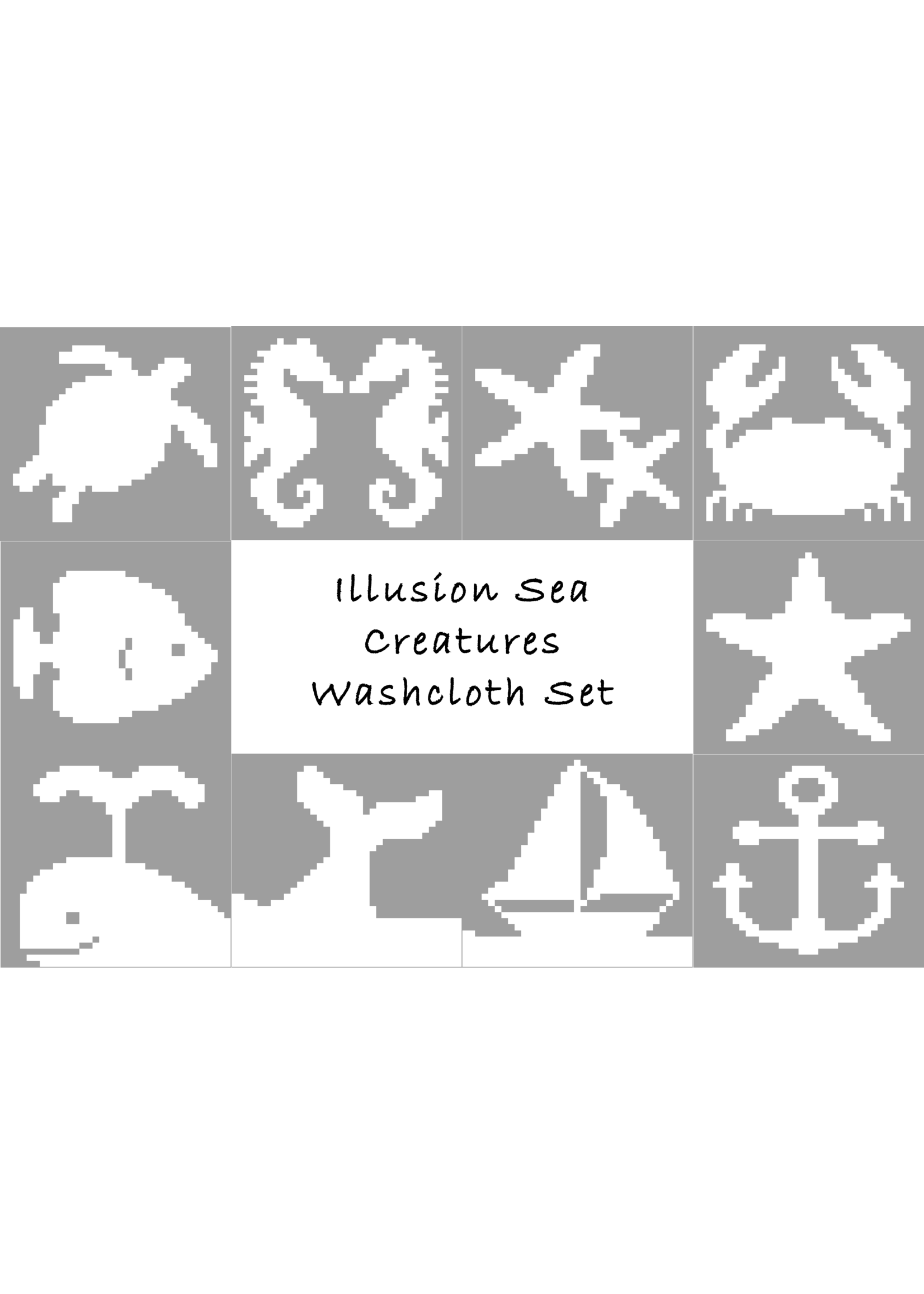 Stranded by the Sea 2021 LYS Tour - Illusion Sea Creatures Kit - Set of 4